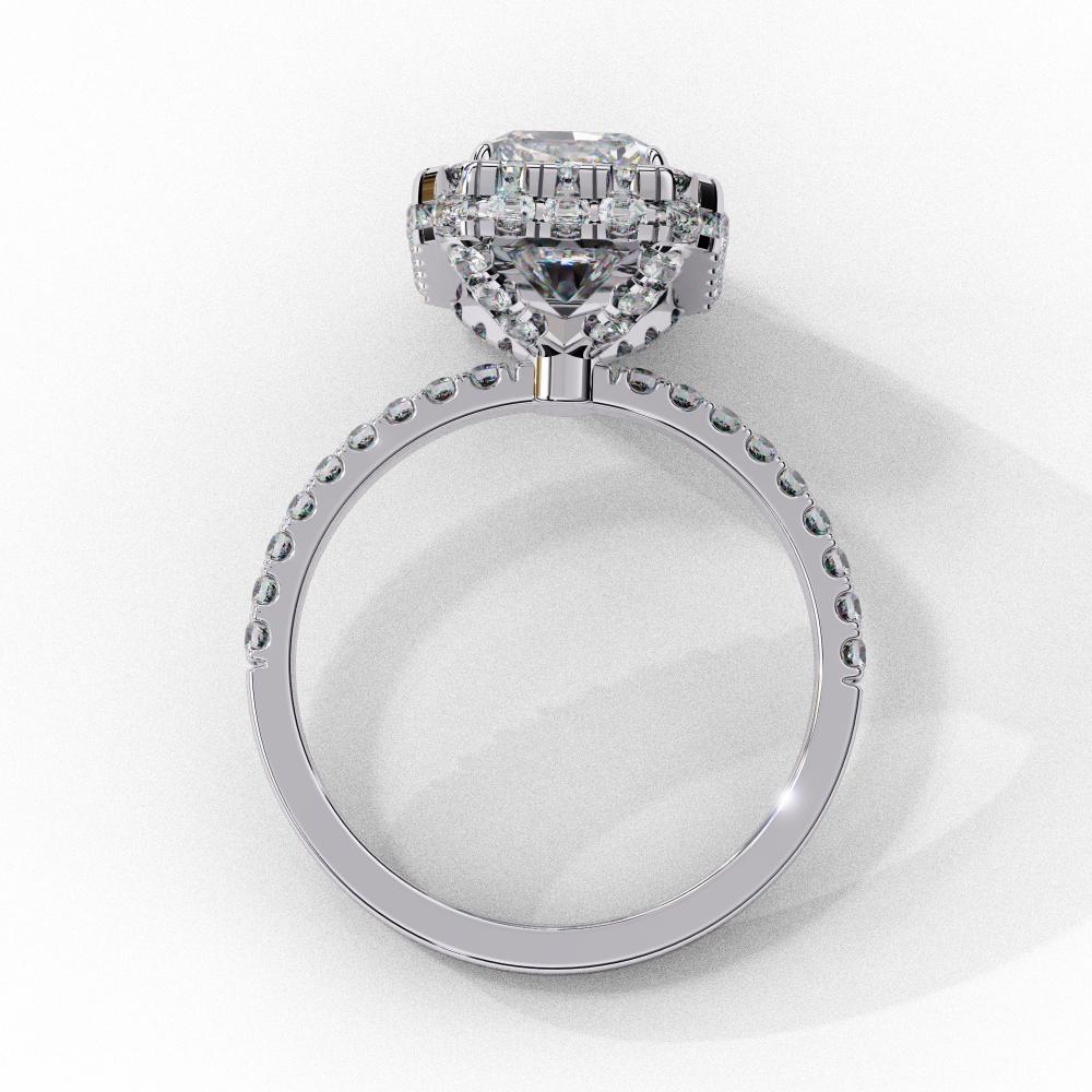 The Jannie Radiant Unique Halo Engagement Ring