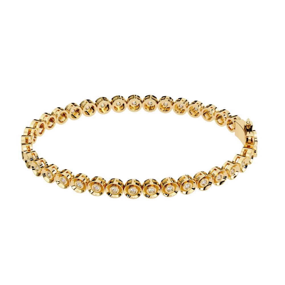 The Hamilton Round Bezel Set Tennis Bracelet