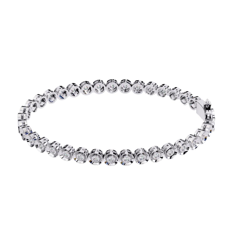 The Hamilton Round Bezel Set Tennis Bracelet