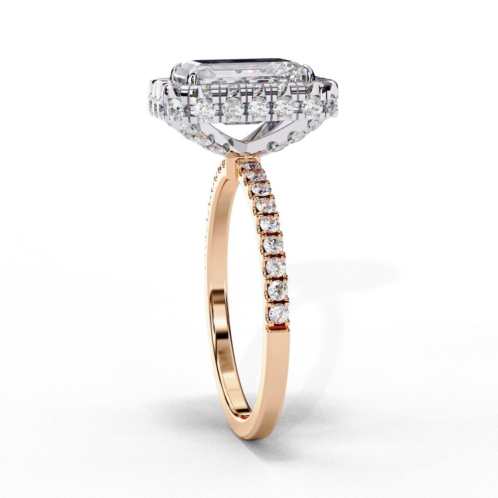 The Jannie Radiant Unique Halo Engagement Ring