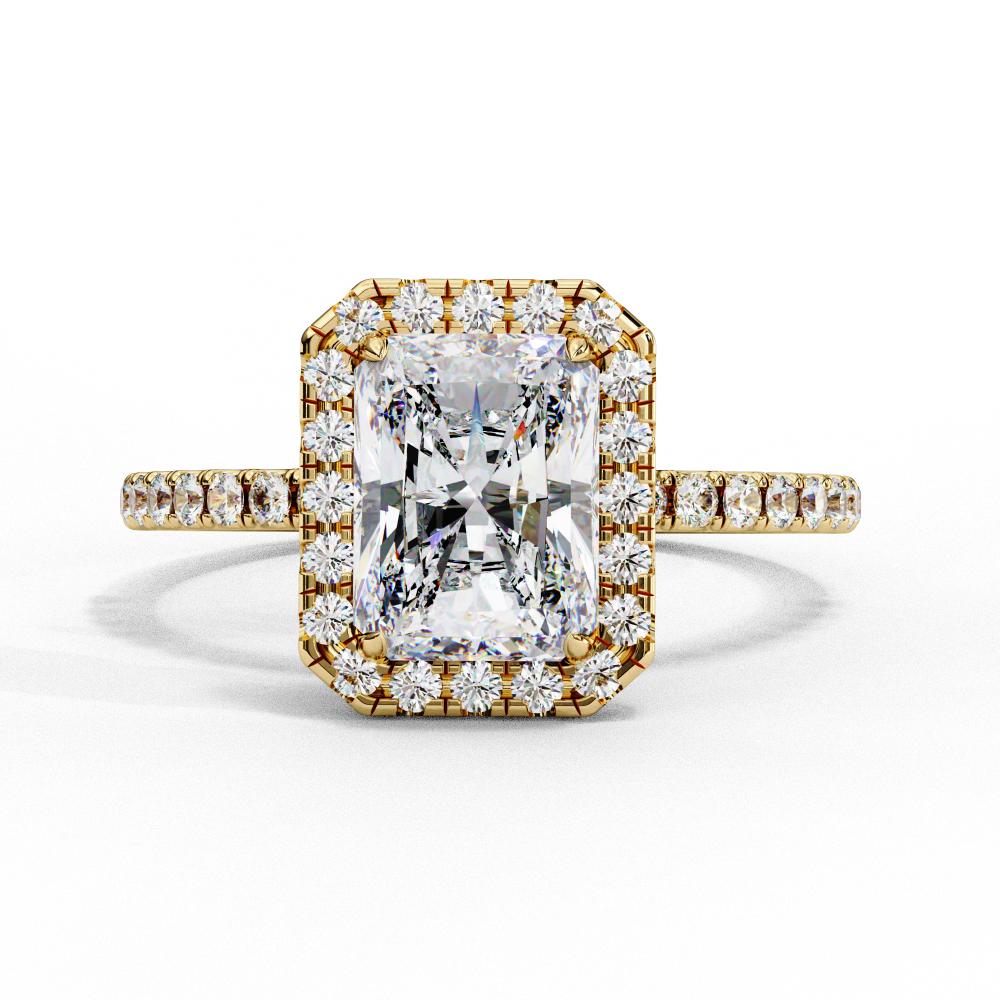 The Lorraine Radiant Halo Engagement ring