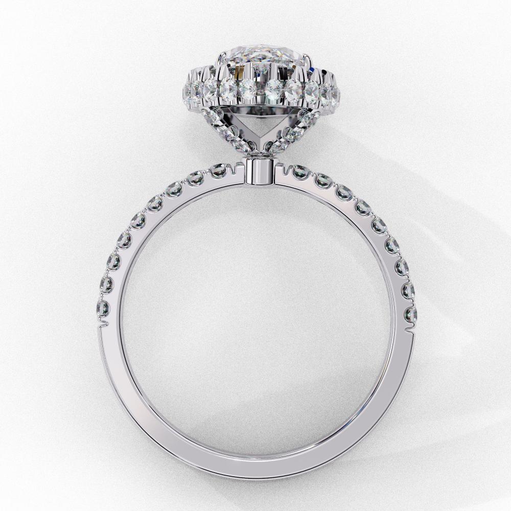 The Jannie Marquise Unique Halo Engagement Ring