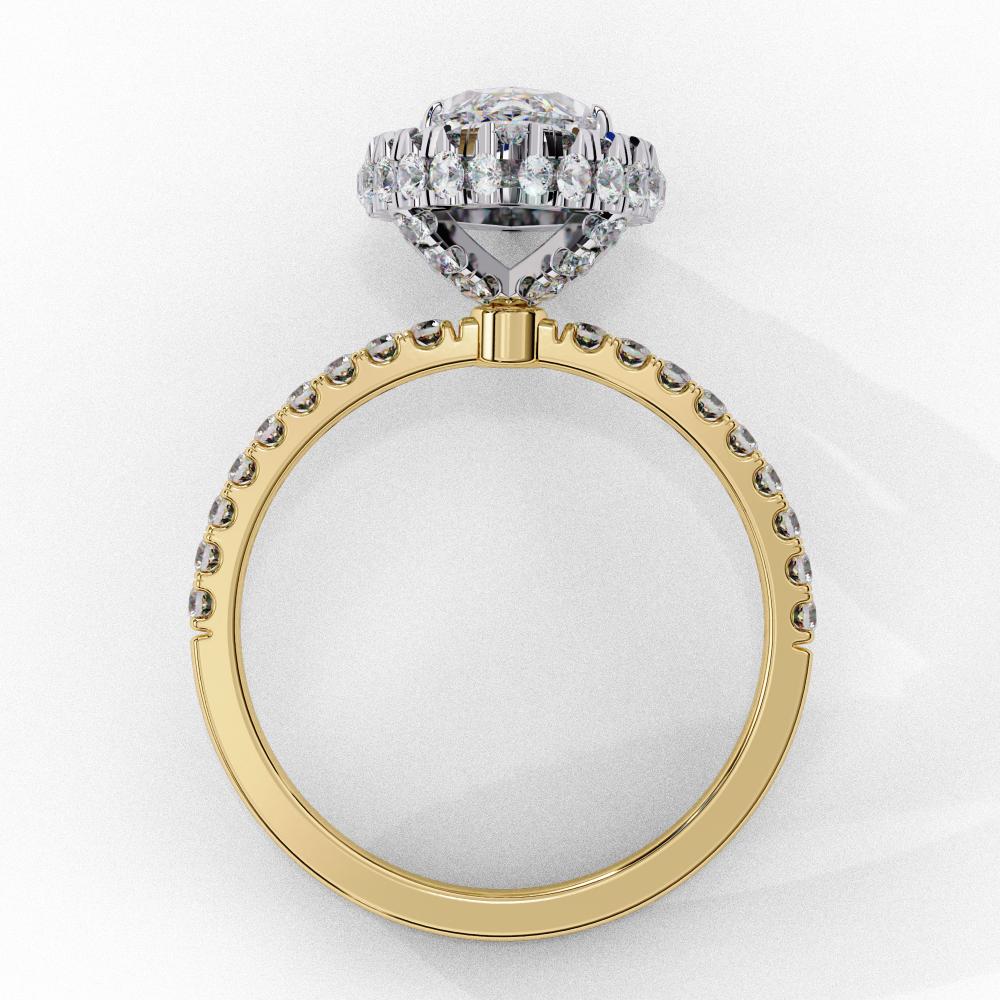 The Jannie Marquise Unique Halo Engagement Ring