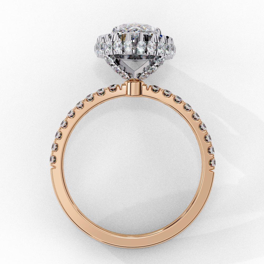 The Jannie Marquise Unique Halo Engagement Ring