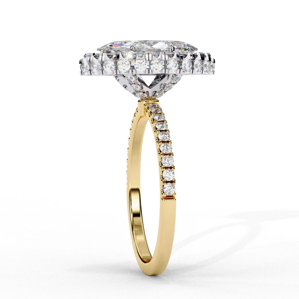 The Jannie Marquise Unique Halo Engagement Ring