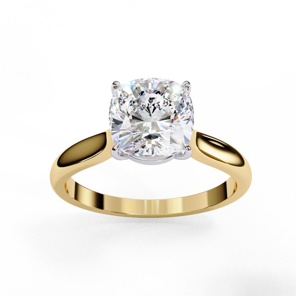 The Jennifer Cushion Cathedral Solitaire Engagement Ring