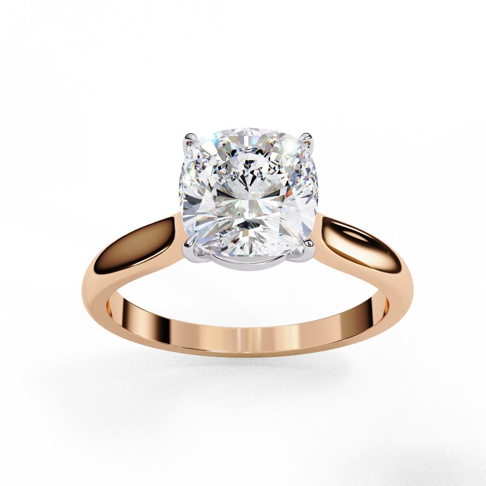 The Jennifer Cushion Cathedral Solitaire Engagement Ring