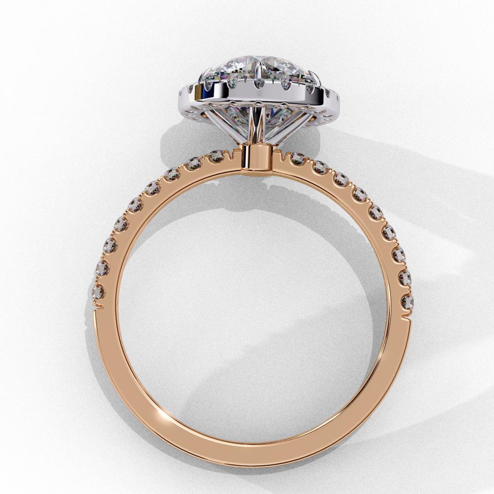 The Lorraine Round Halo Engagement ring