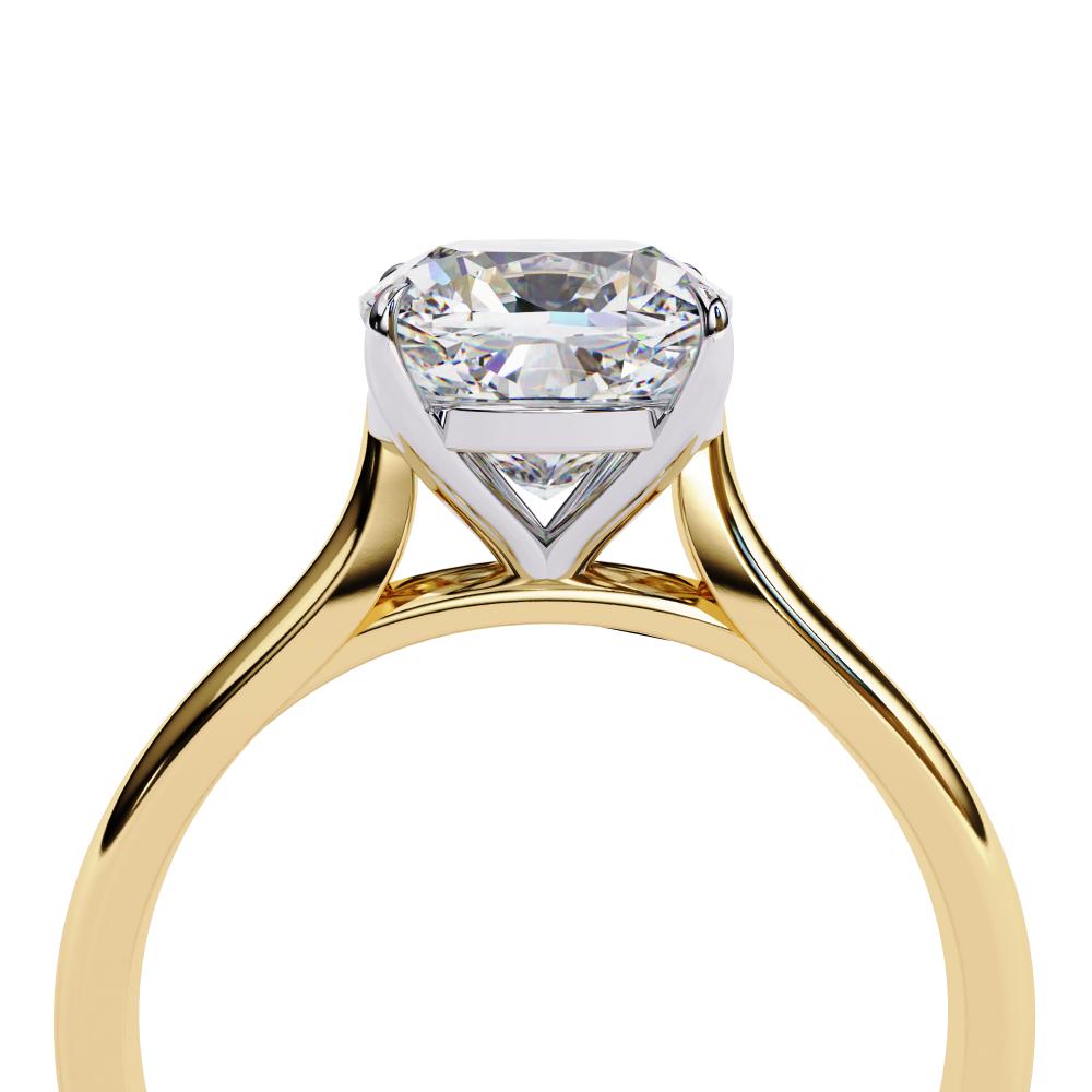 The Jennifer Cushion Cathedral Solitaire Engagement Ring