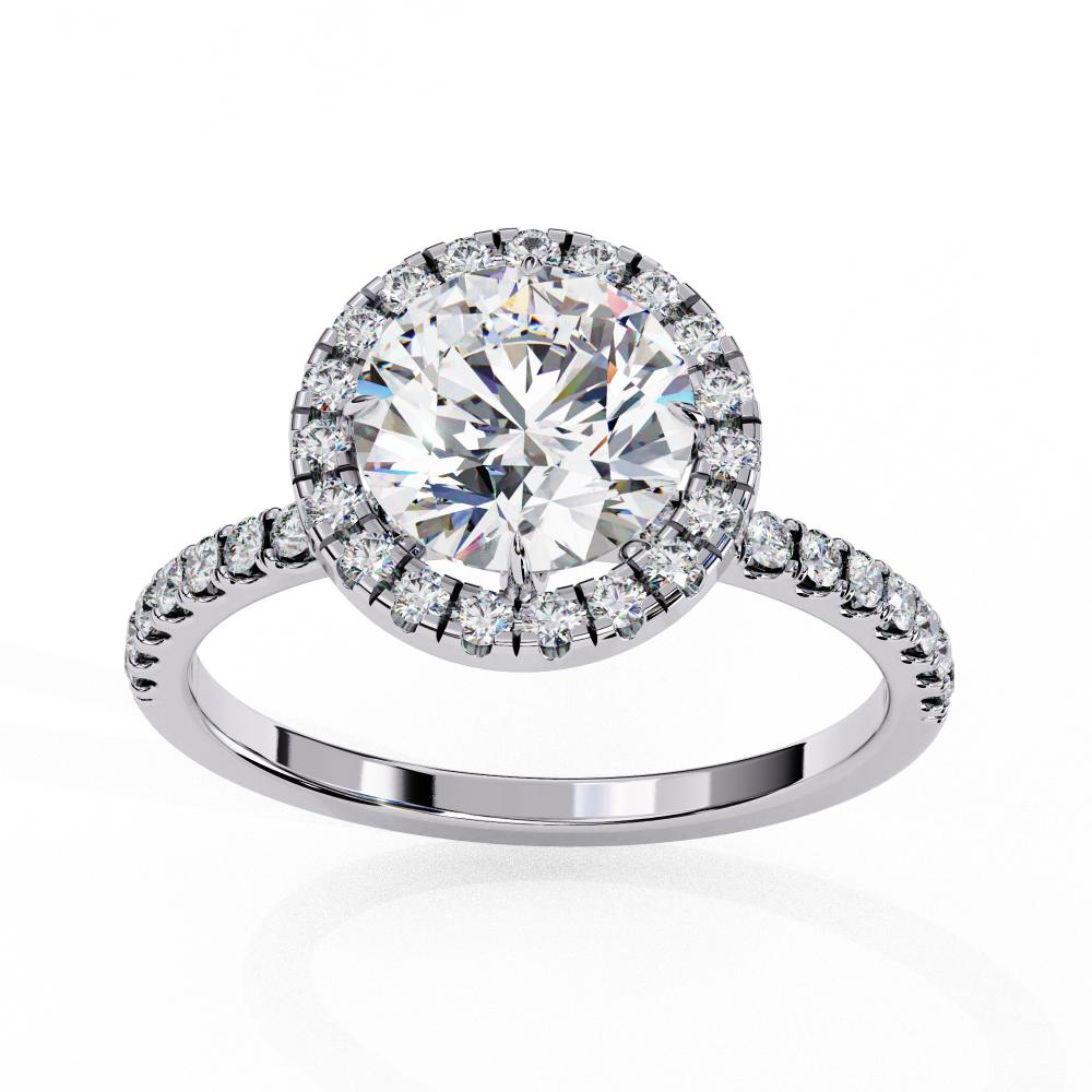 The Lorraine Round Halo Engagement ring