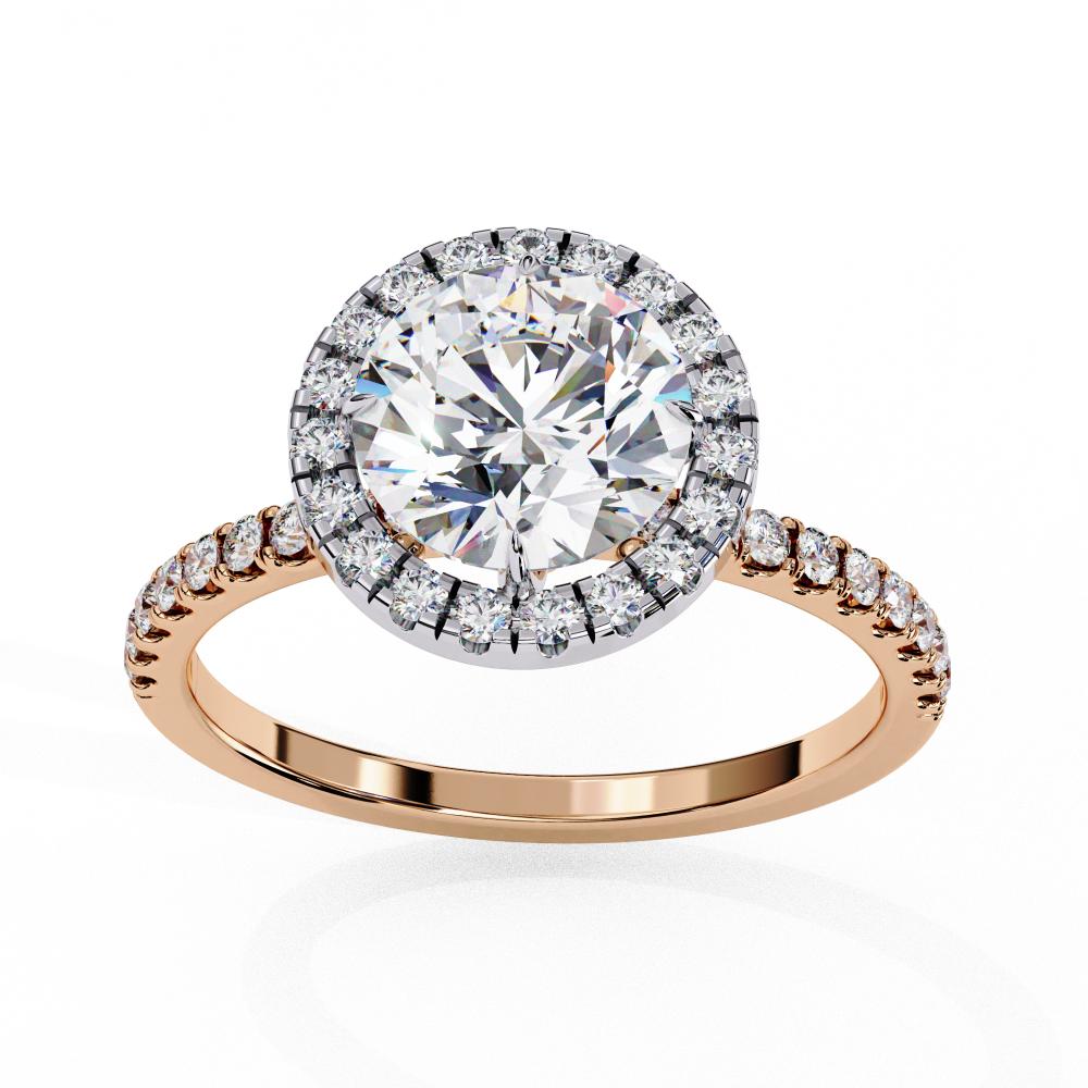 The Lorraine Round Halo Engagement ring