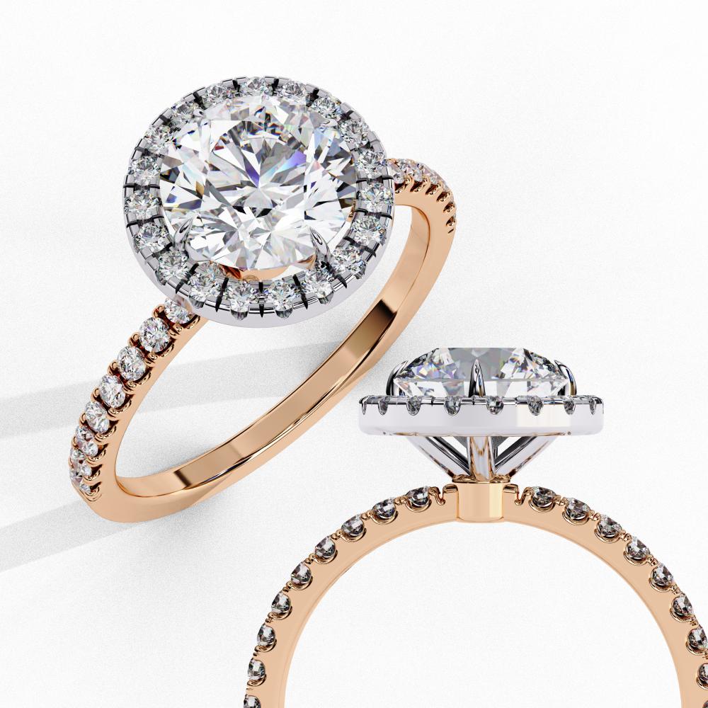 The Lorraine Round Halo Engagement ring