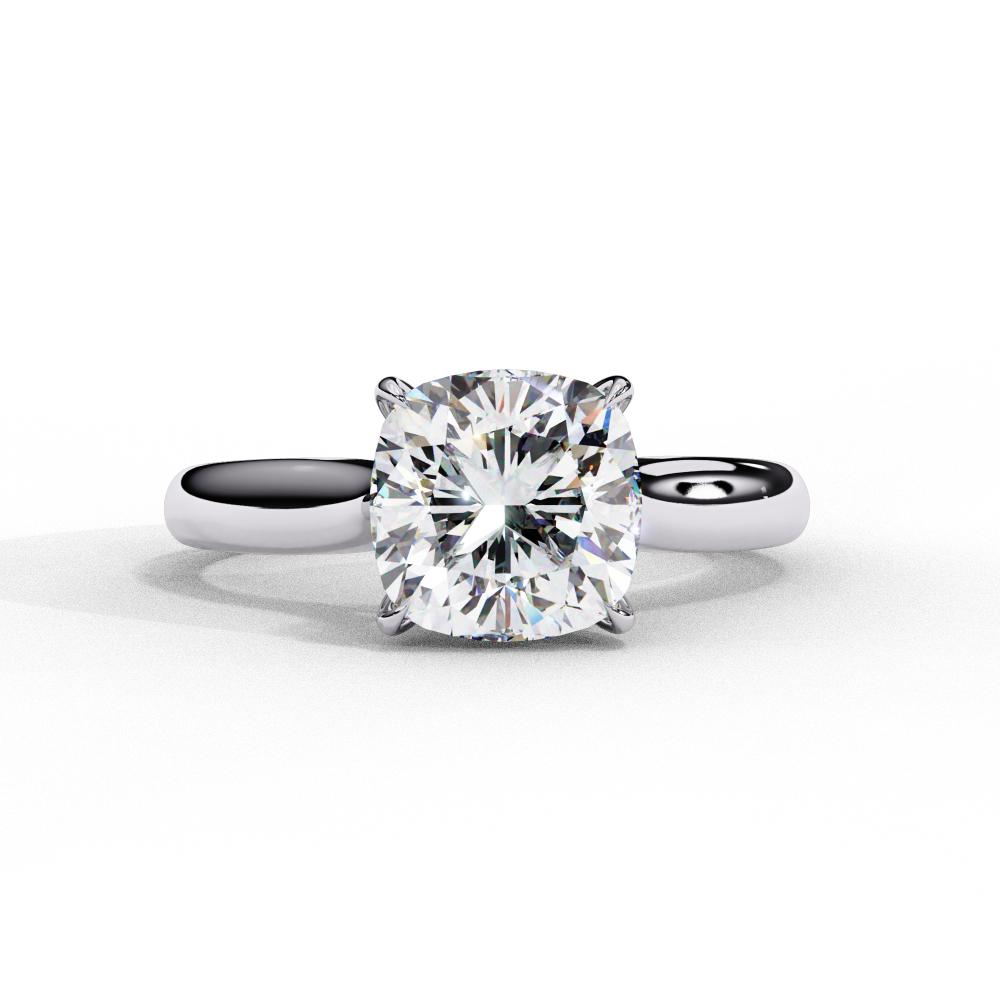 The Jennifer Cushion Cathedral Solitaire Engagement Ring