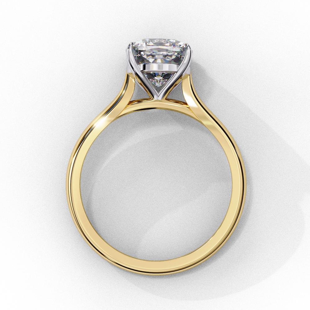 The Jennifer Cushion Cathedral Solitaire Engagement Ring