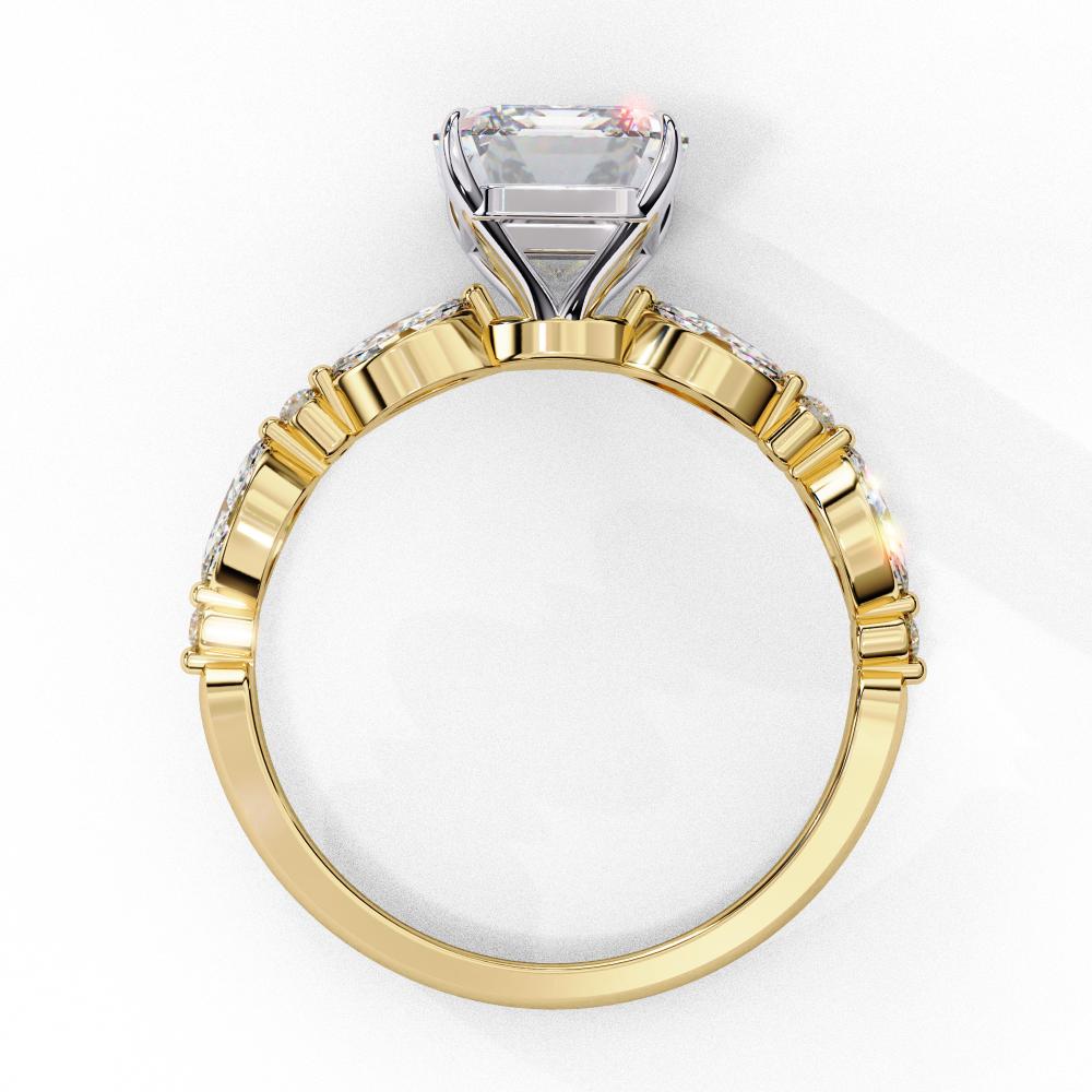 The Joanna Radiant Solitaire Accent Engagement Ring