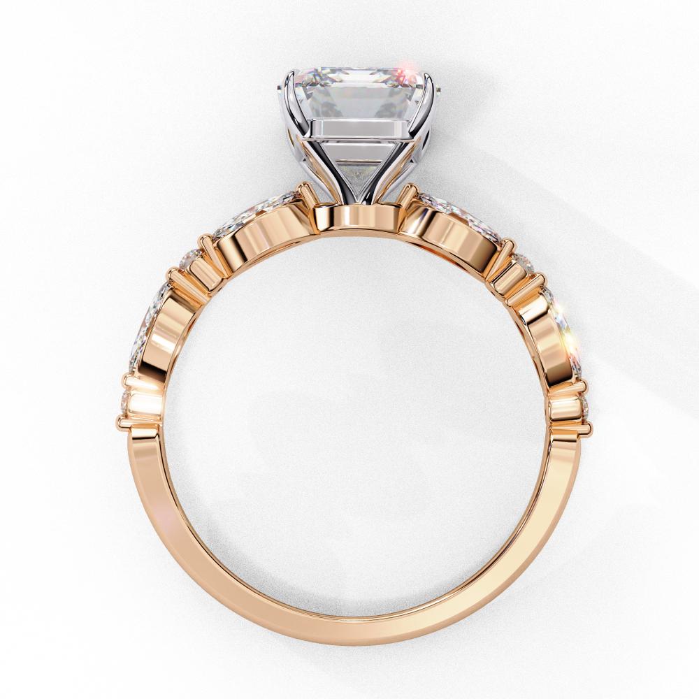 The Joanna Radiant Solitaire Accent Engagement Ring