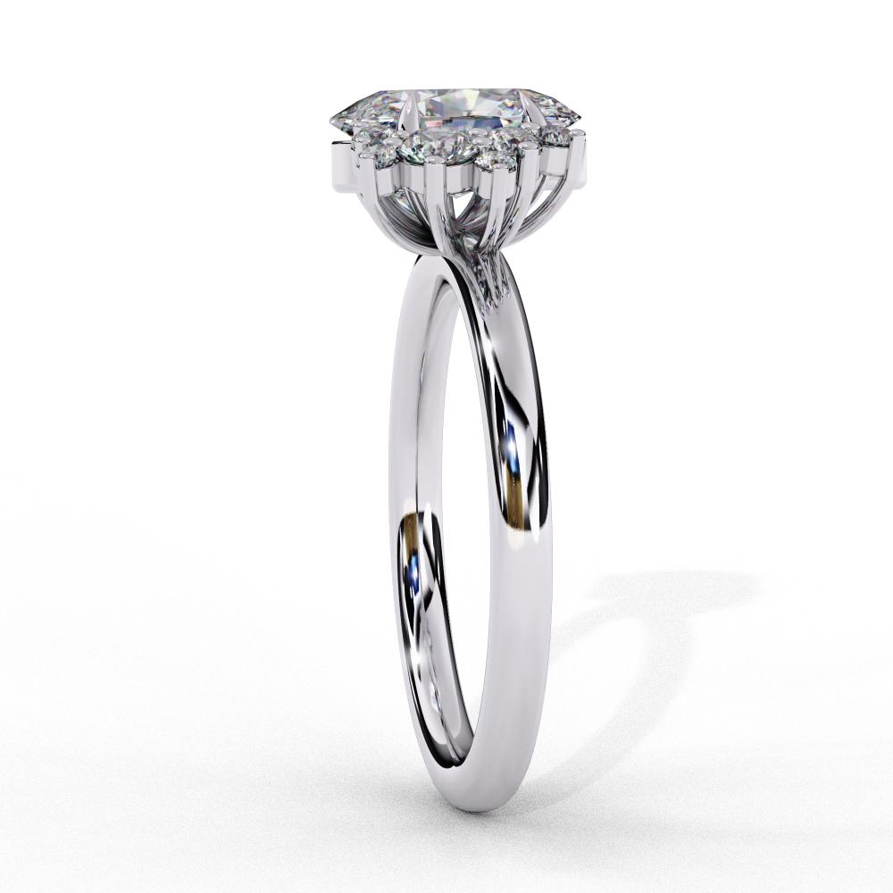 The Vanatti Oval Unique Side Design Engagement Ring