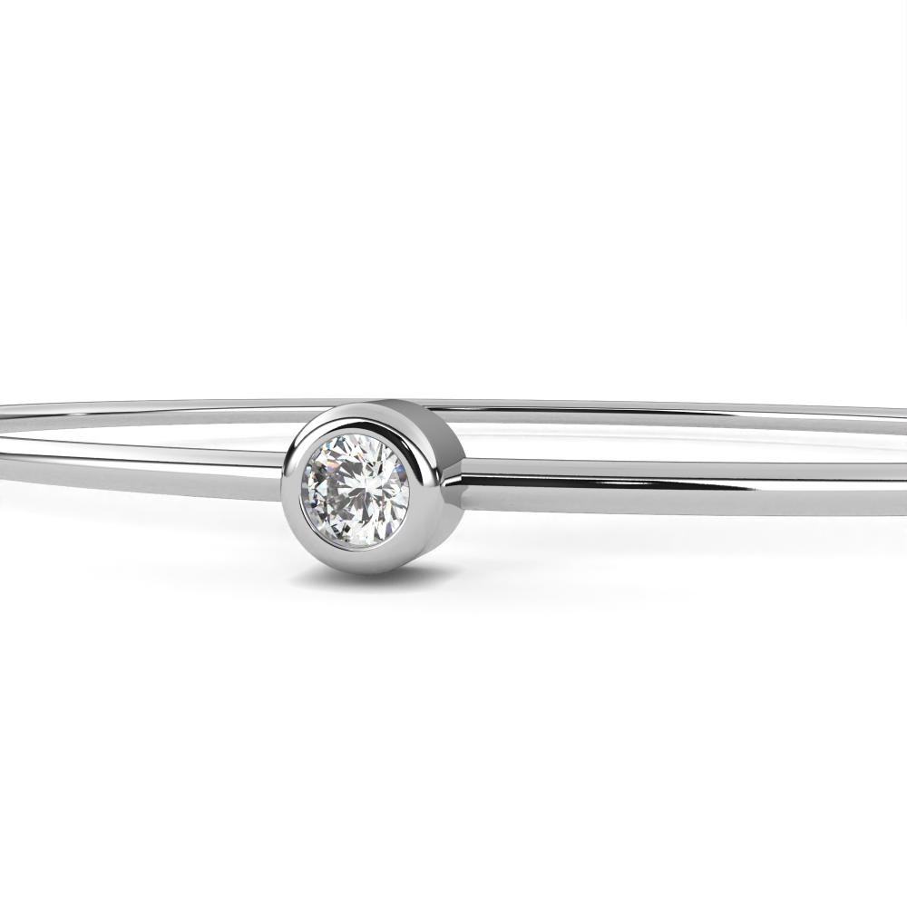 The Lucy Round Diamond With Oval Shape Bangle