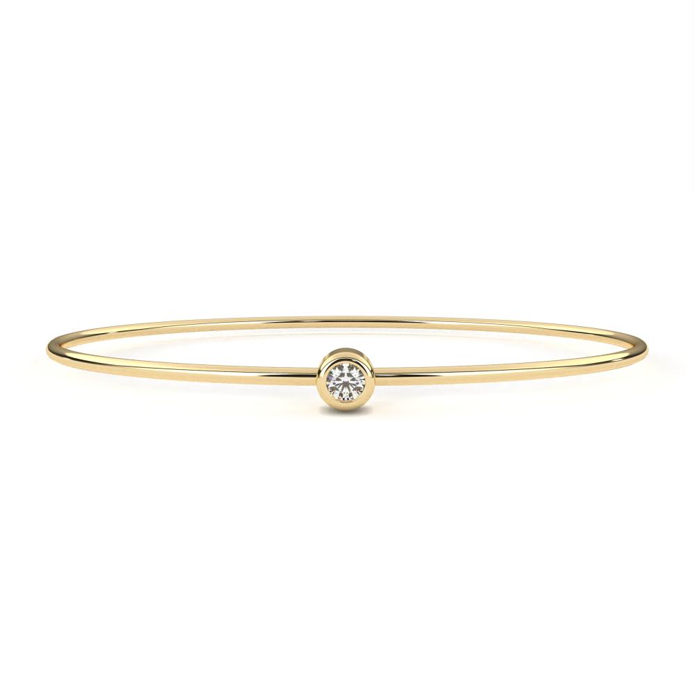 The Lucy Round Diamond With Oval Shape Bangle