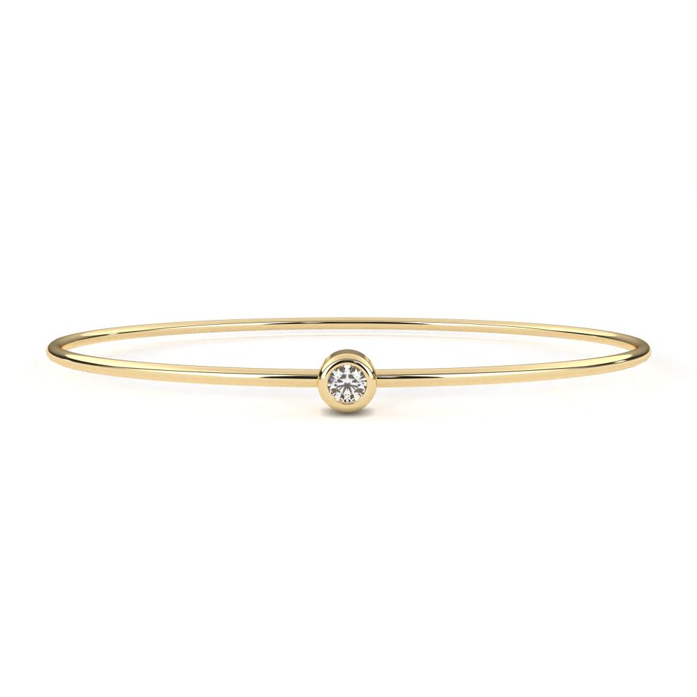 The Lucy Round Diamond With Oval Shape Bangle