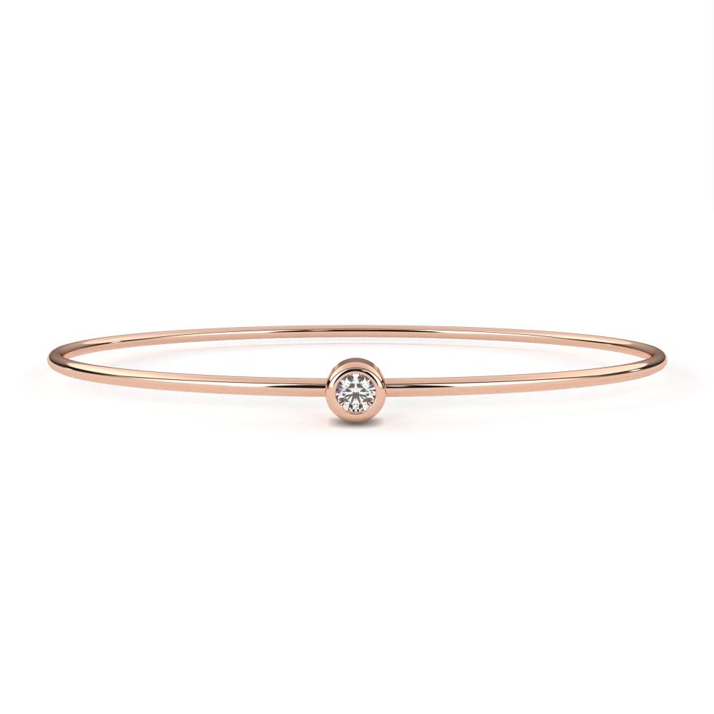 The Lucy Round Diamond With Oval Shape Bangle