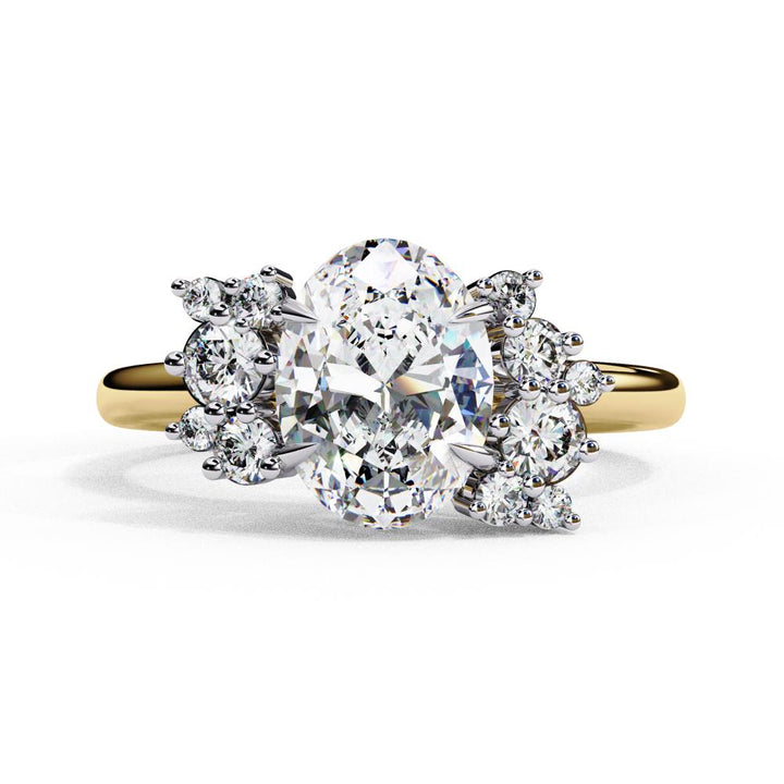 The Vanatti Oval Unique Side Design Engagement Ring