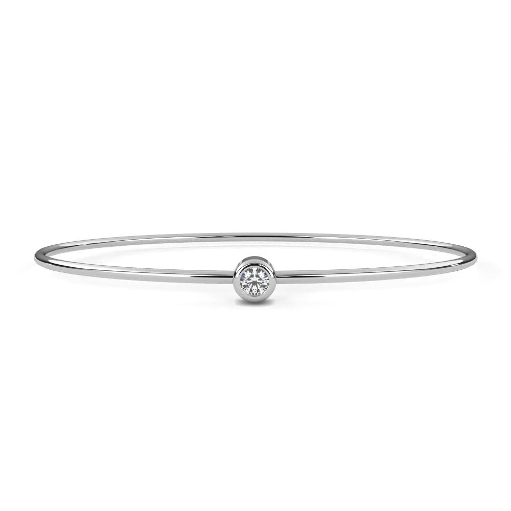 The Lucy Round Diamond With Oval Shape Bangle