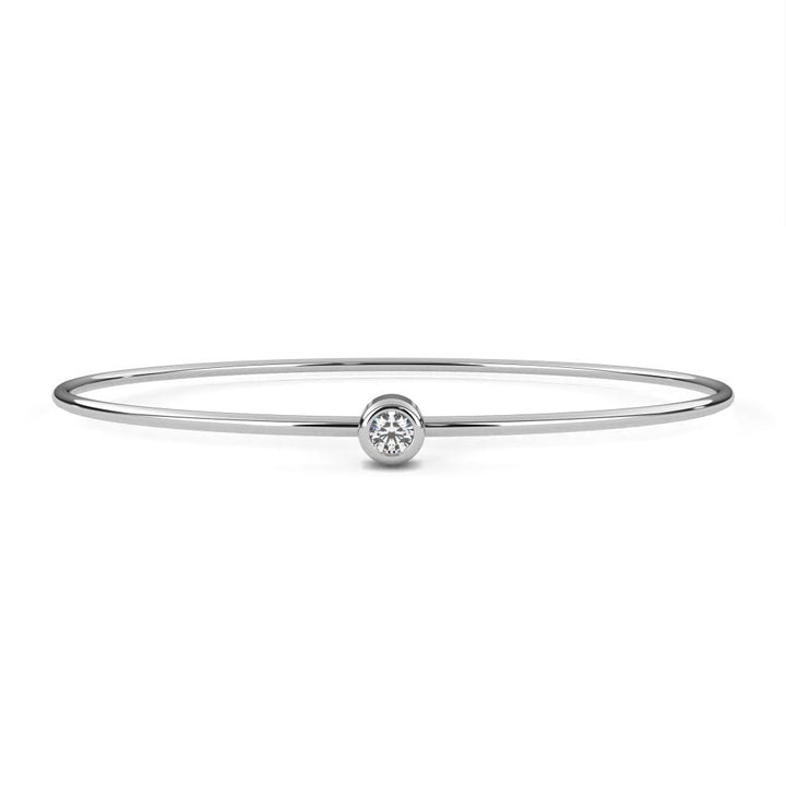 The Lucy Round Diamond With Oval Shape Bangle