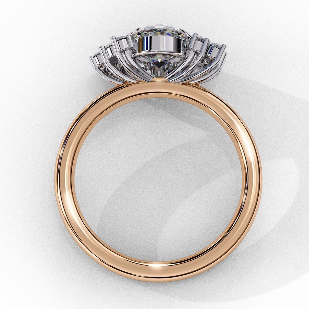 The Vanatti Oval Unique Side Design Engagement Ring