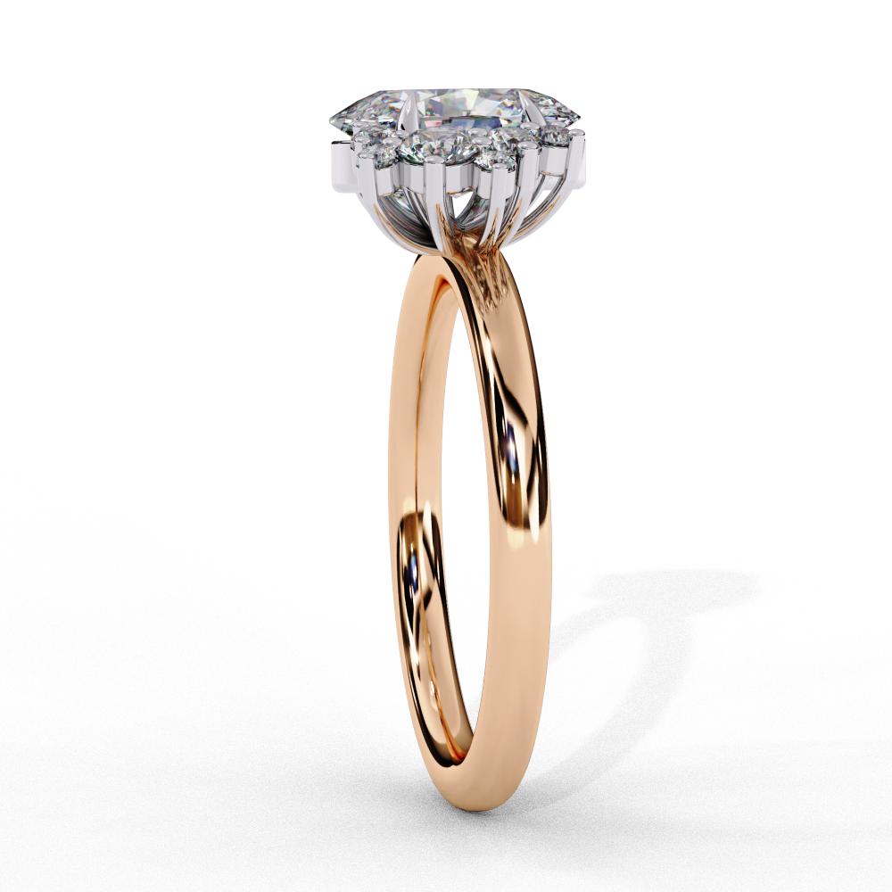 The Vanatti Oval Unique Side Design Engagement Ring