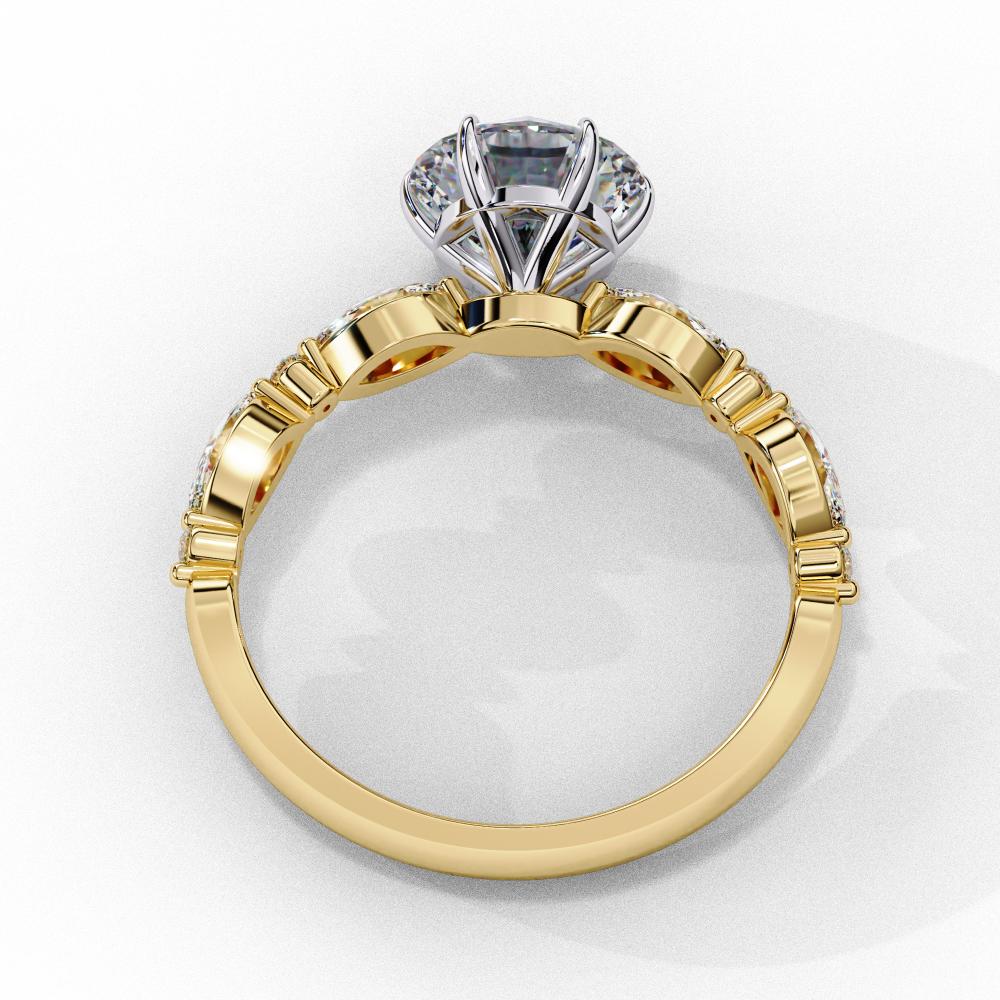 The Joanna Round Solitaire Accent Engagement Ring