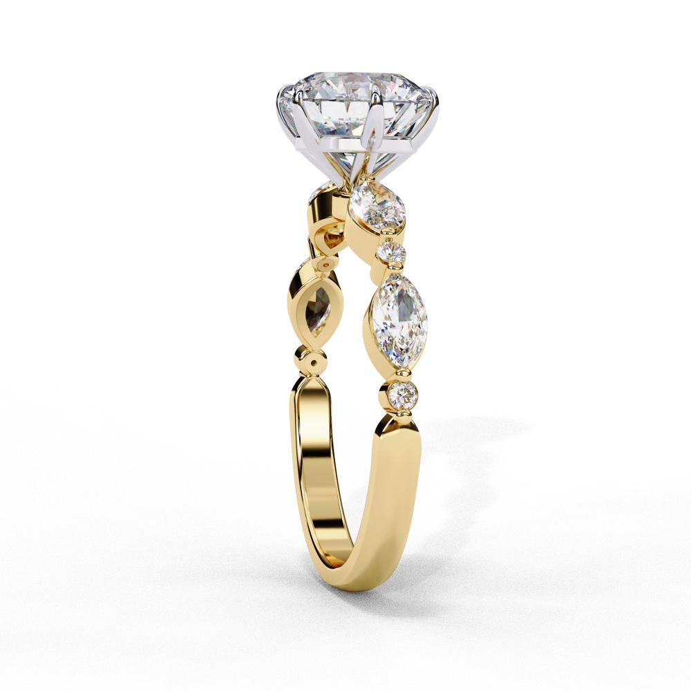 The Joanna Round Solitaire Accent Engagement Ring