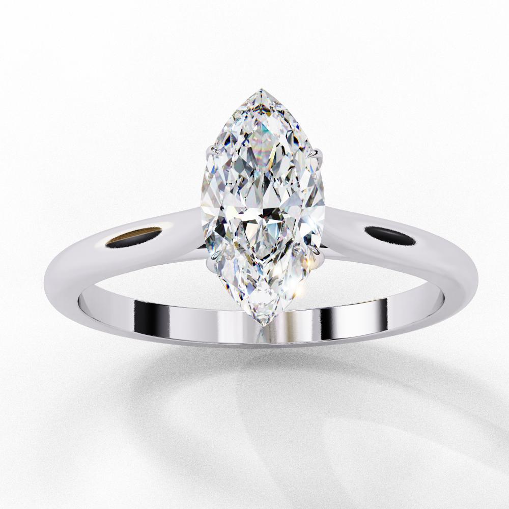 The Jennifer Marquise Cathedral Solitaire Engagement ring