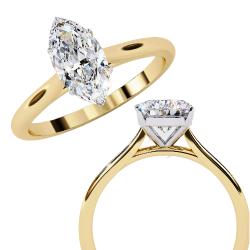 The Jennifer Marquise Cathedral Solitaire Engagement ring