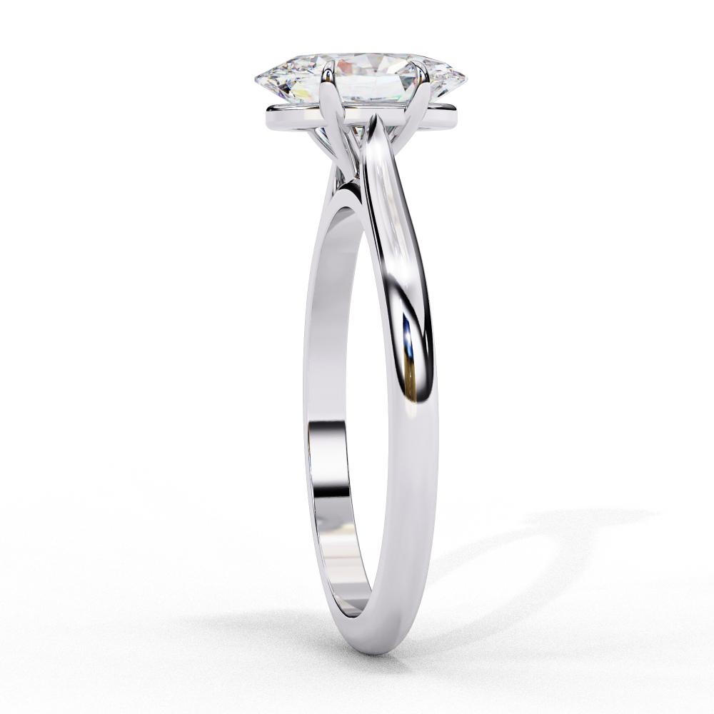 The Jennifer Oval Cathedral Solitaire Engagement ring