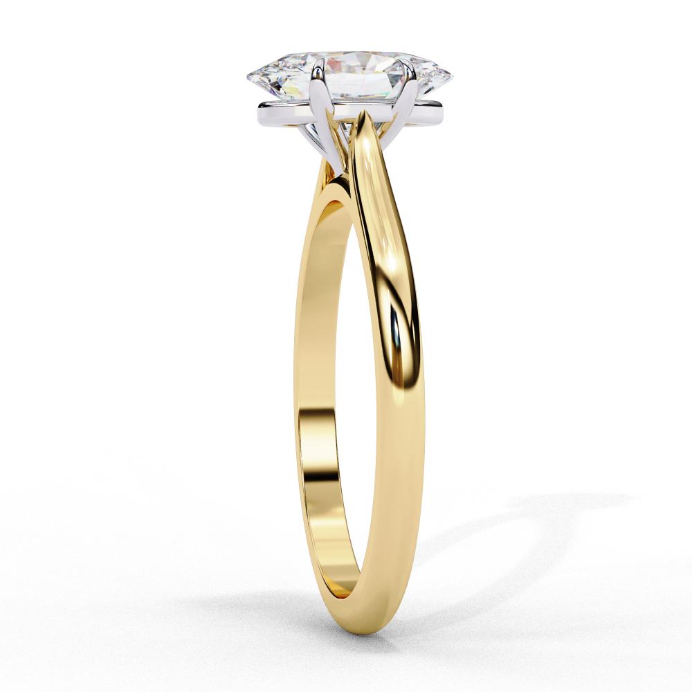 The Jennifer Oval Cathedral Solitaire Engagement ring