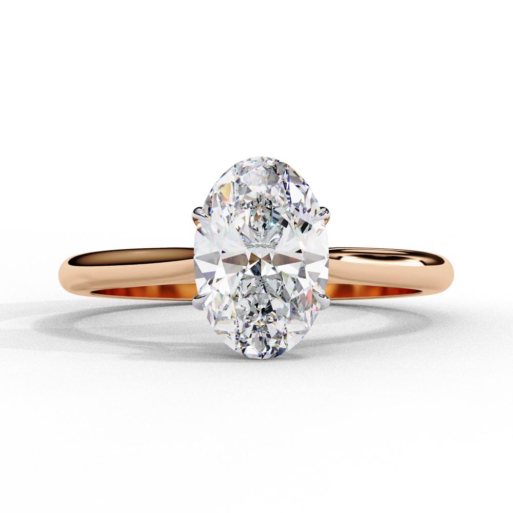 The Jennifer Oval Cathedral Solitaire Engagement ring