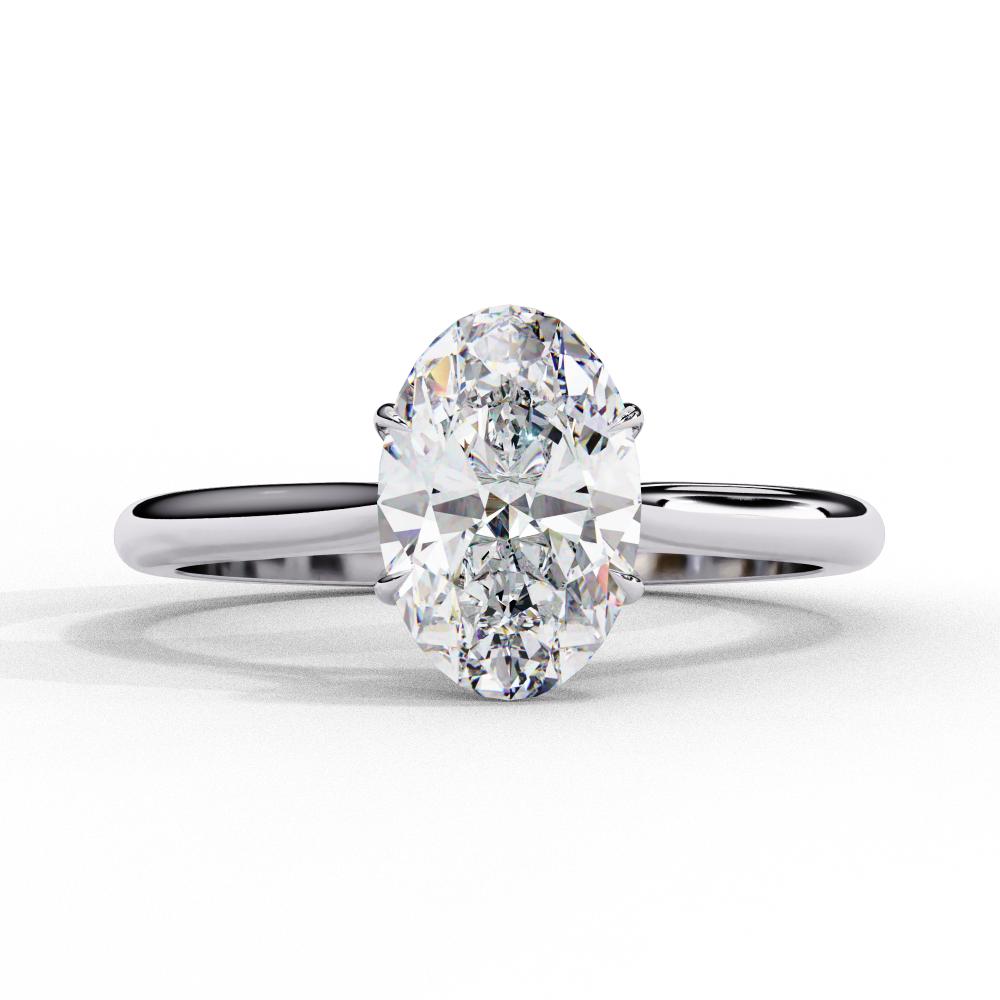 The Jennifer Oval Cathedral Solitaire Engagement ring