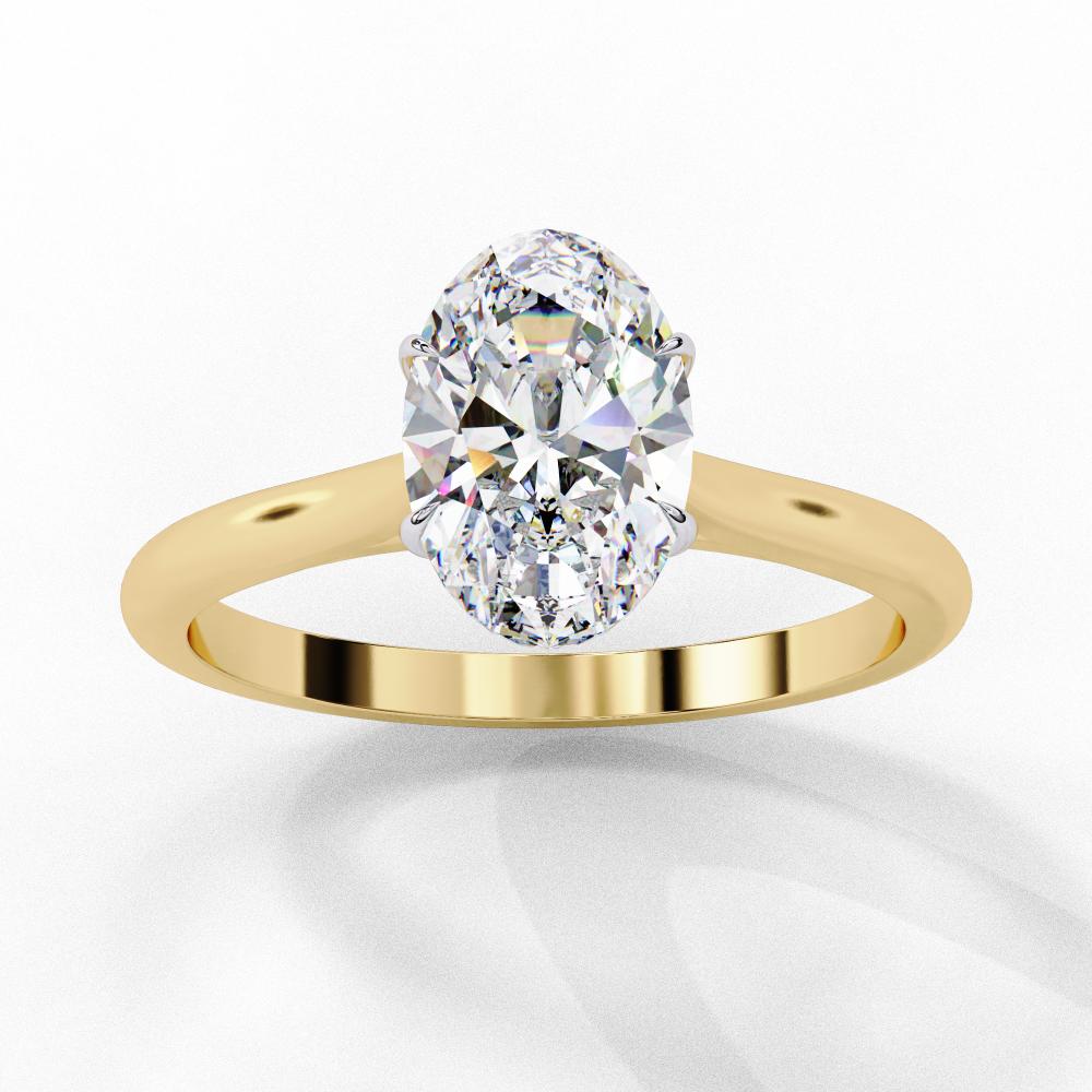 The Jennifer Oval Cathedral Solitaire Engagement ring