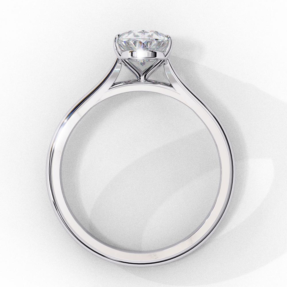 The Jennifer Oval Cathedral Solitaire Engagement ring