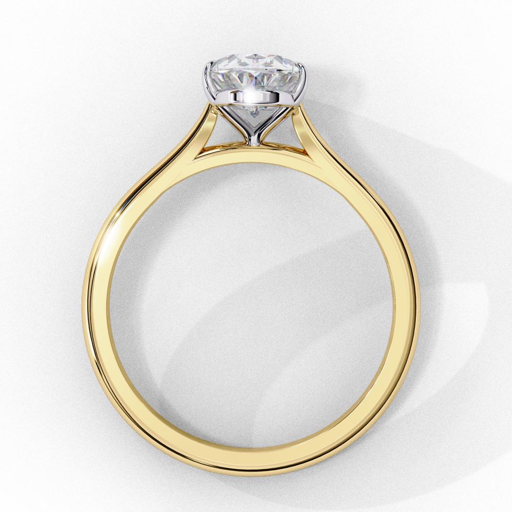 The Jennifer Oval Cathedral Solitaire Engagement ring