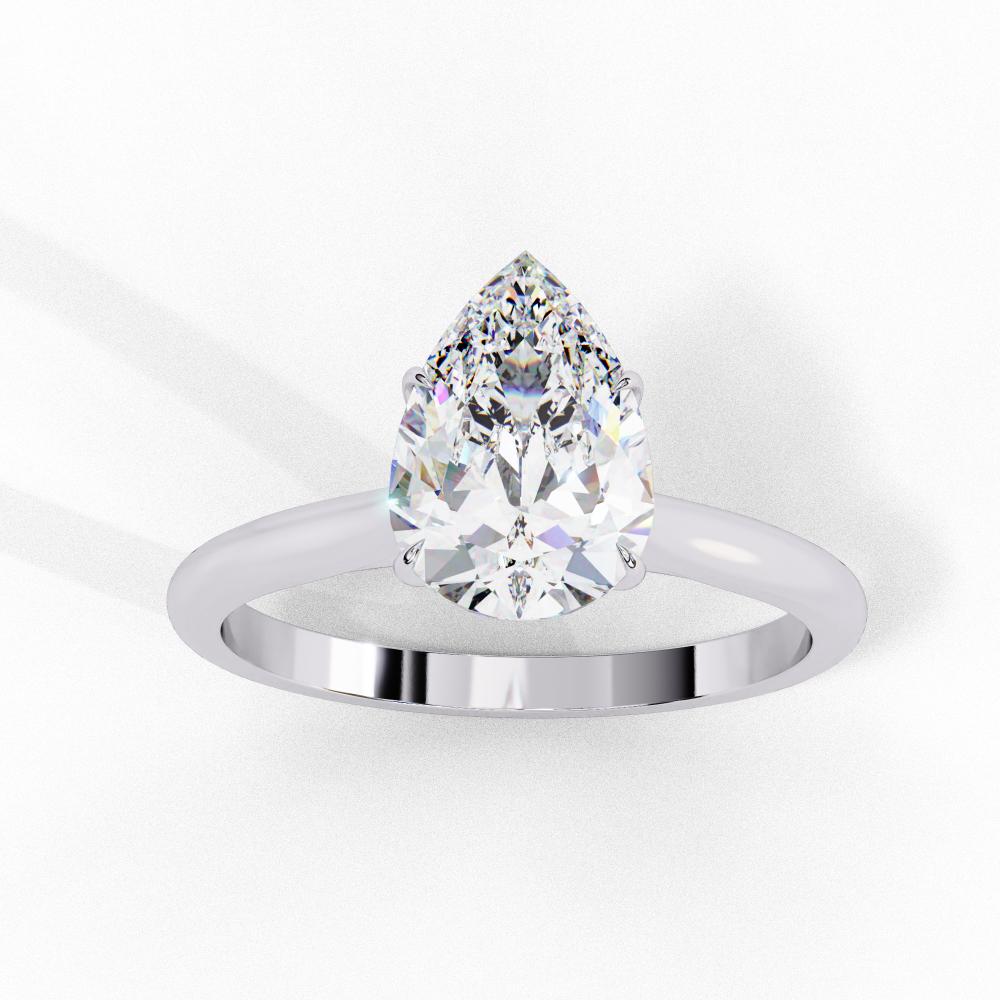 The Jennifer Pear Cathedral Solitaire Engagement ring