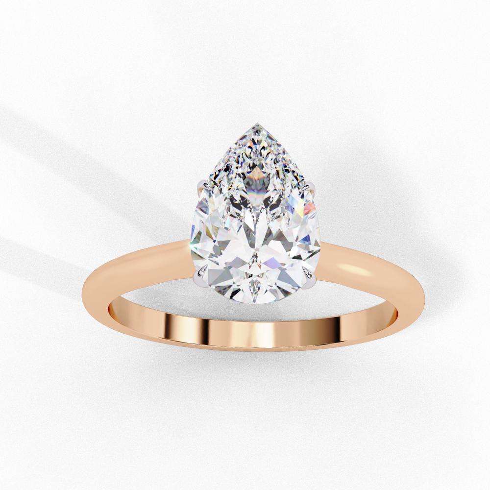 The Jennifer Pear Cathedral Solitaire Engagement ring