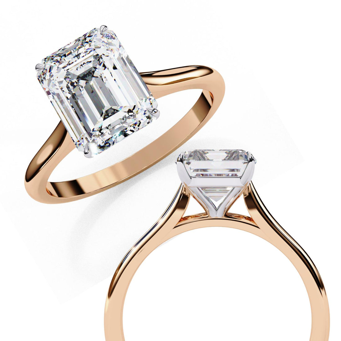 The Jennifer Emerald Cathedral Solitaire Engagement ring