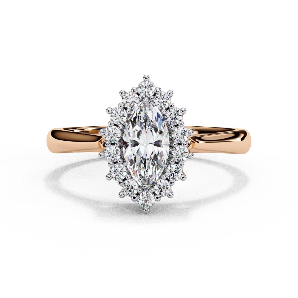 The Luisa Marquise Vintage Halo Engagement Ring