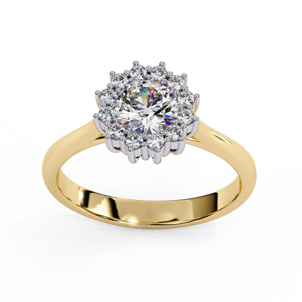 The Luisa  Round Vintage Halo Engagement Ring