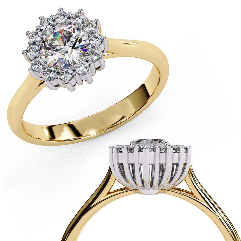 The Luisa  Round Vintage Halo Engagement Ring