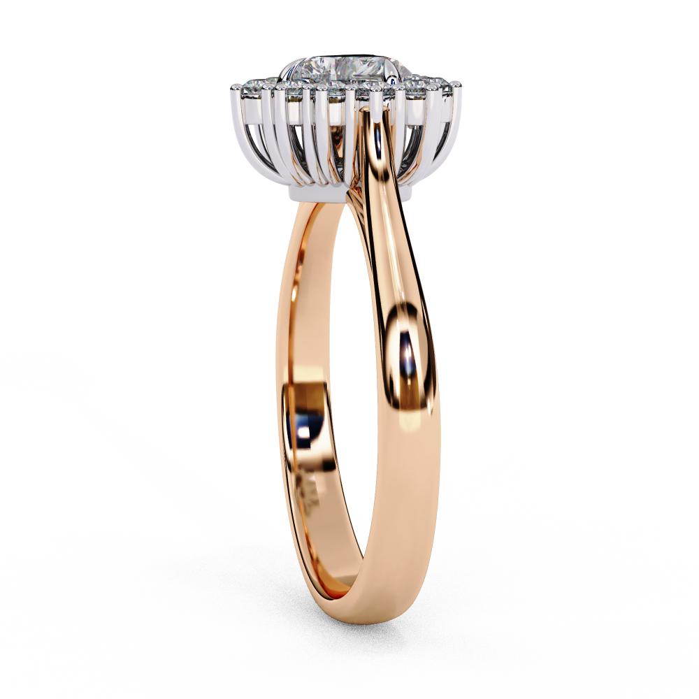 The Luisa Heart Vintage Halo Engagement Ring