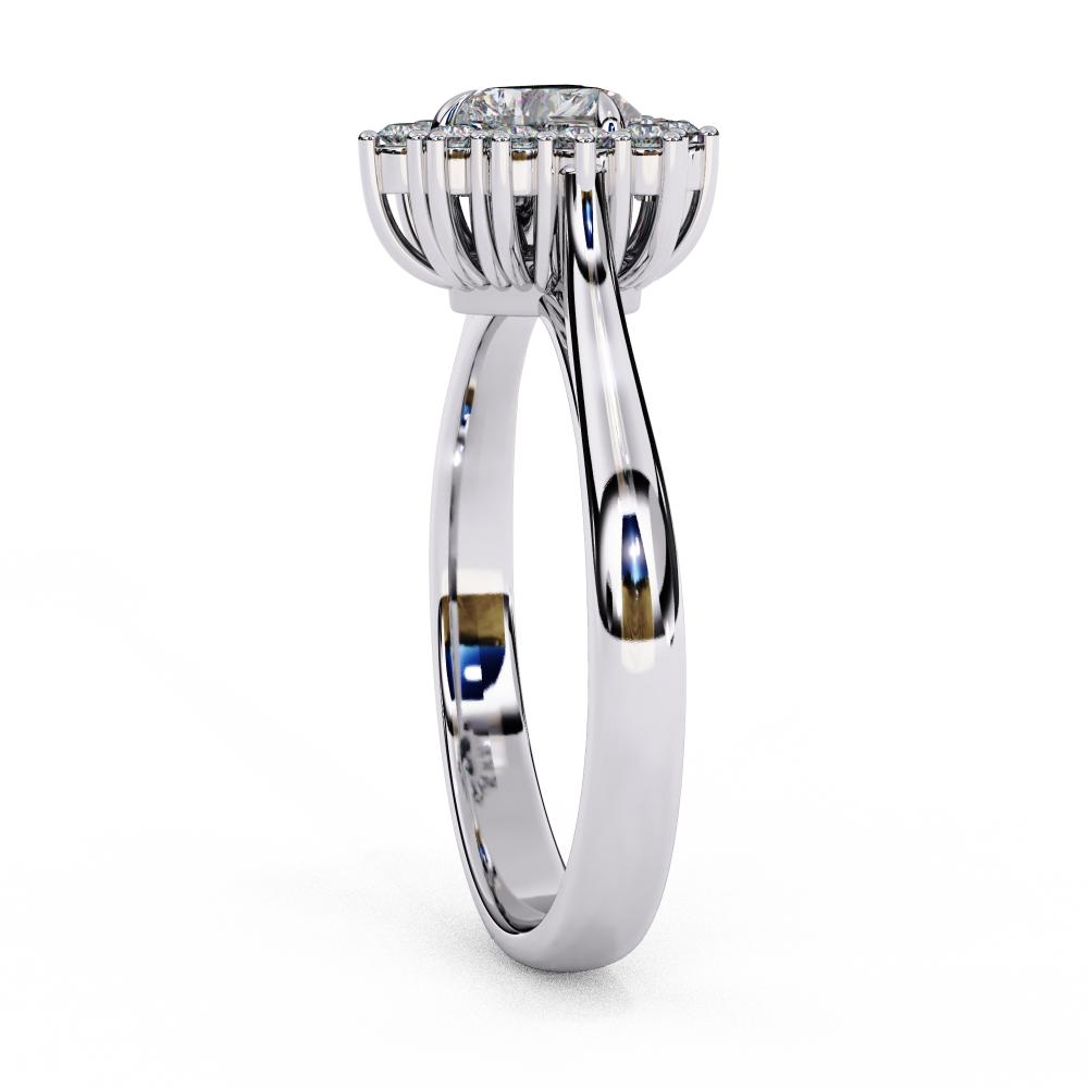 The Luisa Heart Vintage Halo Engagement Ring