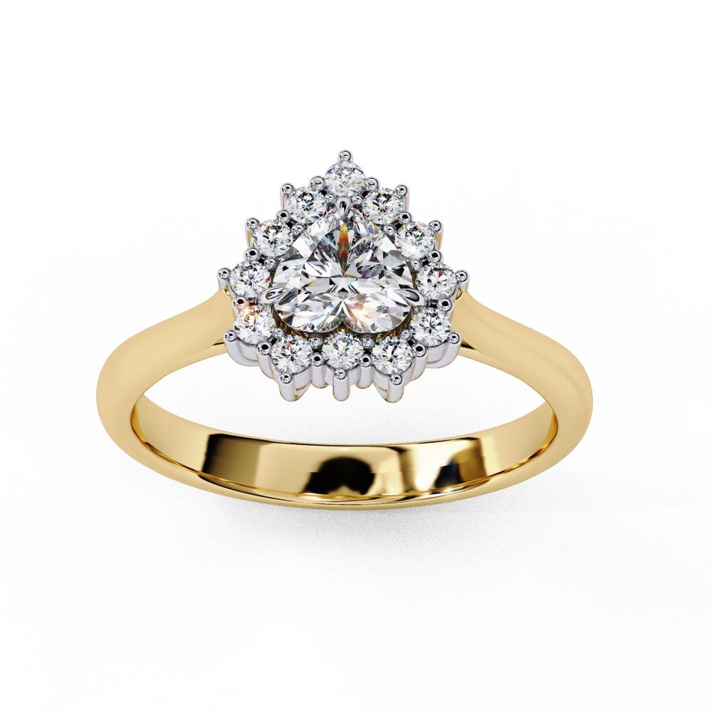 The Luisa Heart Vintage Halo Engagement Ring
